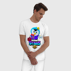 Пижама хлопковая мужская BRAWL STARS MRP, цвет: белый — фото 2