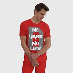 Пижама хлопковая мужская No Game No Life Zero, цвет: красный — фото 2