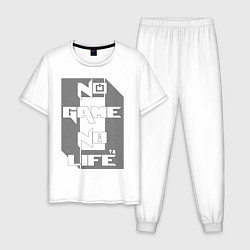 Пижама хлопковая мужская No Game No Life Zero, цвет: белый