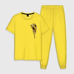 Пижама хлопковая мужская Alien Banana, цвет: желтый
