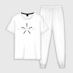 Пижама хлопковая мужская Eternal Future 2, цвет: белый