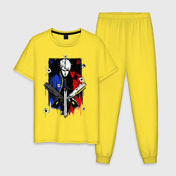 Пижама хлопковая мужская DMC, цвет: желтый