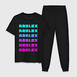 Пижама хлопковая мужская ROBLOX, цвет: черный
