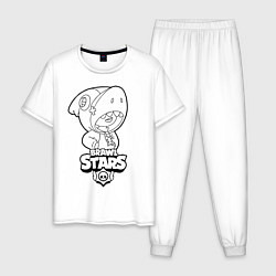 Мужская пижама Brawl Stars LEON раскраска