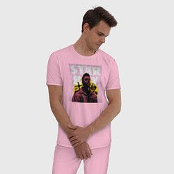 Пижама хлопковая мужская STARBOY, цвет: светло-розовый — фото 2