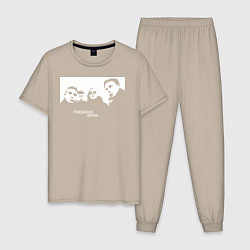 Пижама хлопковая мужская Егор Летов, цвет: миндальный
