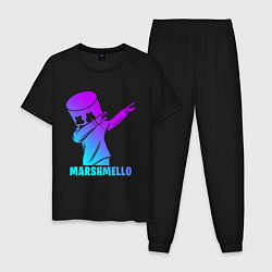Пижама хлопковая мужская MARSHMELLO, цвет: черный