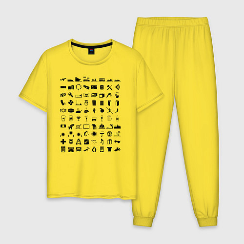 Мужская пижама Путешественник вне рамок81 / Желтый – фото 1