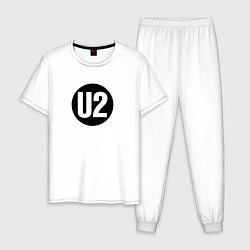 Пижама хлопковая мужская U2, цвет: белый