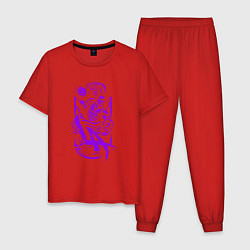 Пижама хлопковая мужская LA LAKERS KOBE BRYANT, цвет: красный