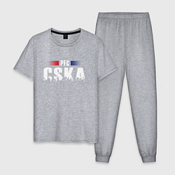 Пижама хлопковая мужская PFC CSKA, цвет: меланж