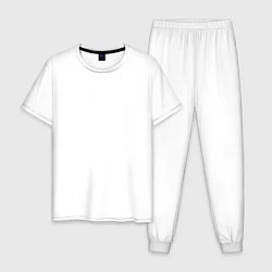 Пижама хлопковая мужская NILETTO, цвет: белый