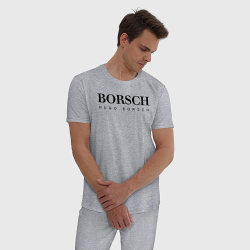 Мужская пижама BORSCH hugo borsch / Меланж – фото 3