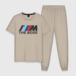 Пижама хлопковая мужская BMW THE BOSS, цвет: миндальный