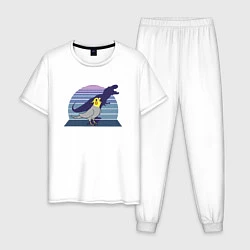 Пижама хлопковая мужская Рекс 1, цвет: белый