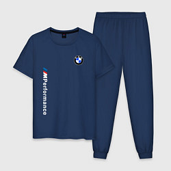 Пижама хлопковая мужская BMW M PERFORMANCE 2020, цвет: тёмно-синий
