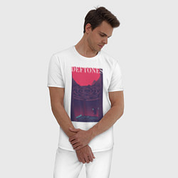 Пижама хлопковая мужская Deftones, цвет: белый — фото 2