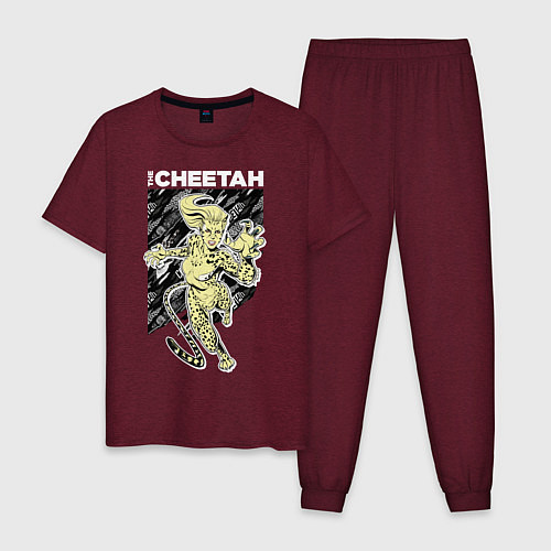 Мужская пижама The Cheetah / Меланж-бордовый – фото 1