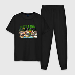 Пижама хлопковая мужская South Park, цвет: черный
