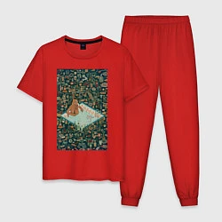 Пижама хлопковая мужская BoJack Horseman, цвет: красный