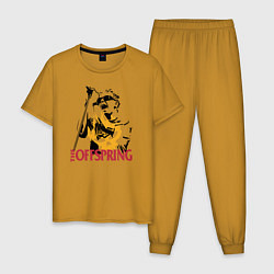 Пижама хлопковая мужская The Offspring цвета горчичный — фото 1