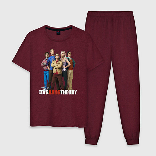 Мужская пижама Heroes of the Big Bang Theory / Меланж-бордовый – фото 1