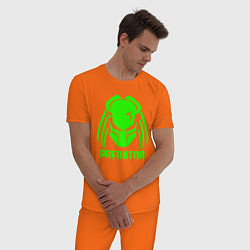 Пижама хлопковая мужская PREDATOR, цвет: оранжевый — фото 2