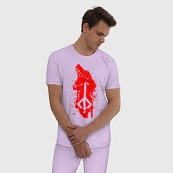 Пижама хлопковая мужская BLOODBORNE, цвет: лаванда — фото 2
