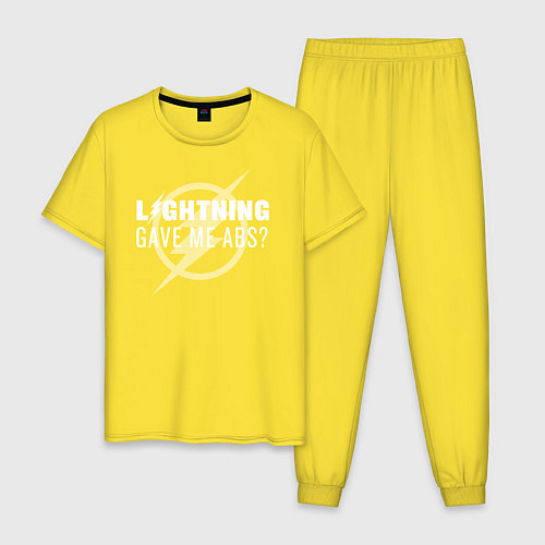 Мужская пижама Lightning Gave Me Abs? / Желтый – фото 1