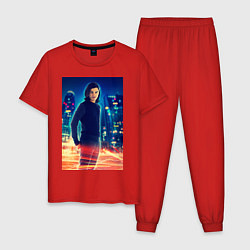 Пижама хлопковая мужская Cisco Ramon, цвет: красный