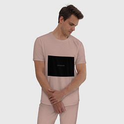 Пижама хлопковая мужская Изоляция, цвет: пыльно-розовый — фото 2