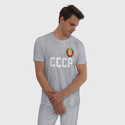 Пижама хлопковая мужская СССР, цвет: меланж — фото 2