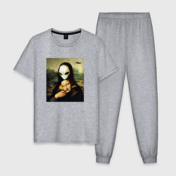 Пижама хлопковая мужская Mona Lisa, цвет: меланж
