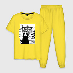 Пижама хлопковая мужская No-Face Spirited Away Ghibli, цвет: желтый