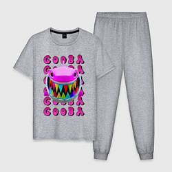 Пижама хлопковая мужская 6IX9INE- GOOBA, цвет: меланж