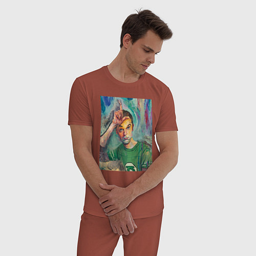 Мужская пижама Sheldon Cooper / Кирпичный – фото 3