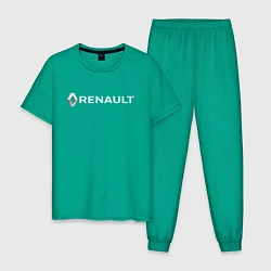 Пижама хлопковая мужская RENAULT, цвет: зеленый
