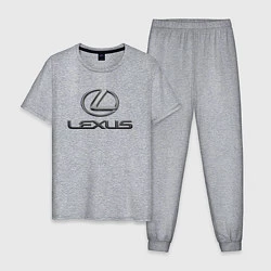 Пижама хлопковая мужская LEXUS, цвет: меланж