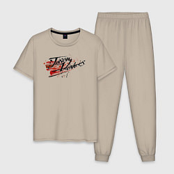 Пижама хлопковая мужская Jason Voorhees Logo, цвет: миндальный