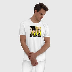 Пижама хлопковая мужская One Punch Man, цвет: белый — фото 2