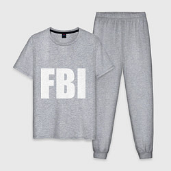 Пижама хлопковая мужская FBI, цвет: меланж