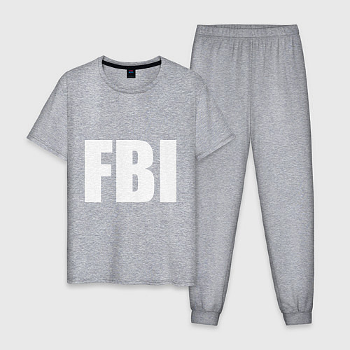 Мужская пижама FBI / Меланж – фото 1