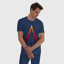 Пижама хлопковая мужская Assassins Creed, цвет: тёмно-синий — фото 2