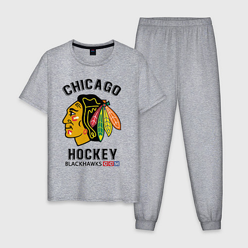Мужская пижама CHICAGO BLACKHAWKS NHL / Меланж – фото 1