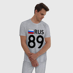 Пижама хлопковая мужская RUS 89, цвет: меланж — фото 2
