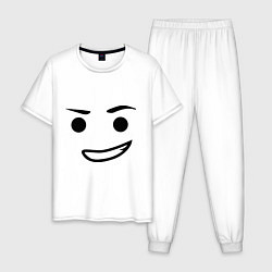 Пижама хлопковая мужская Emmet, цвет: белый