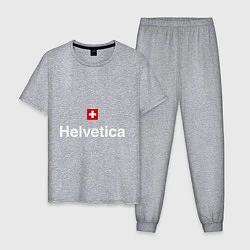 Мужская пижама Helvetica Type