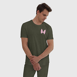 Пижама хлопковая мужская Team Webby, цвет: меланж-хаки — фото 2