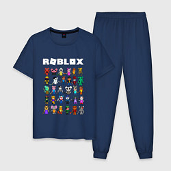 Пижама хлопковая мужская ROBLOX PIGGY, цвет: тёмно-синий