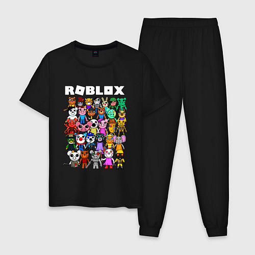 Мужская пижама ROBLOX PIGGY / Черный – фото 1